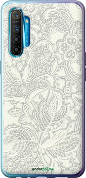 Чехол на Realme XT Белое кружево "4383u-1868-70447"