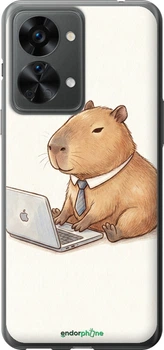 Чохол OnePlus Nord 2T Funny Capybara CEO Working "6777u-2640-70447"