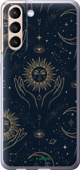Чехол на Samsung Galaxy S21 Celestial Harmony: Sun & Moon Gold Mystic Pattern "6778u-2114-70447"