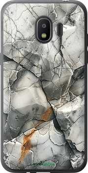 Чехол на Samsung Galaxy J2 2018 Серый мрамор "6041u-1351-70447"