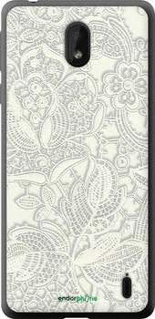 Чехол на Nokia 1 Plus Белое кружево "4383u-1677-70447"