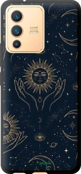 Чохол на Vivo V23 Celestial Harmony: Sun & Moon Gold Mystic Pattern "6778b-2642-70447"