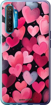 Чехол на Realme XT Сердечки 4 "5662u-1868-70447"