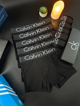 Чоловічі труси боксери Calvin Klein набір 5 шт XL Чорні (CK13)