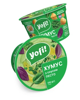 Хумус с соусом песто ТМ Yofi 250г