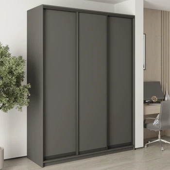 Шкаф-купе трехдверный MebelStar Комбо BG 3ДСП 180x45x240 см Антрацит (MBS-9428)