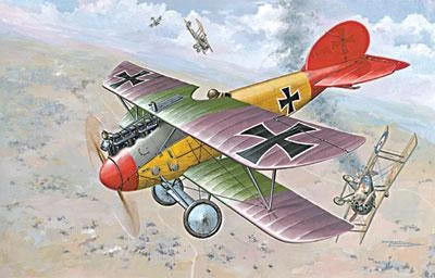 Німецький винищувач Albatros D.V/Va Збірна пластикова модель у масштабі 1:72 Roden