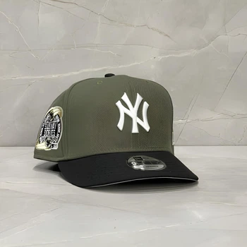 Бейсболка New Era New York Yankees 9FORTY, коричнево-зеленая с вышивкой, повседневная