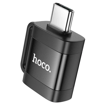 Перехідник (адаптер) Hoco UA31C Type-C (male) to USB-A (female) Black