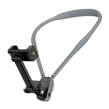 Держатель для телефона на шею Hoco K30 black gray