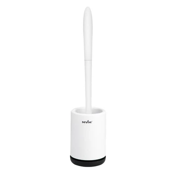 Ершик с силиконовой щеткой напольный BP-13 WHITE/BLACK