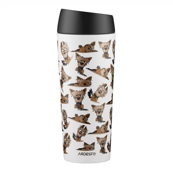Термокухоль Ardesto Coffee time Yorkie 450ml нержавіюча сталь Бежевий (AR2645YT)