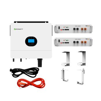 Комплект автономного енергозабезпечення Growatt SPF 6000 ES Plus 6kW + Pytes E-Box 48100R 10.24kWh White