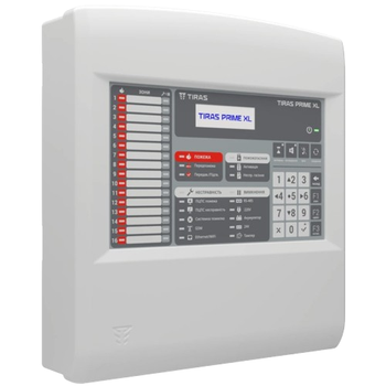 Прилад приймально-контрольний пожежний Tiras PRIME XL 24V 2x RS-485 IP30 Сірий