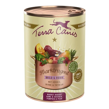 Влажный корм для собак Дичина и Курица с тыквой, грушей и тимьяном Markt-Ragout Terracanis 400 г