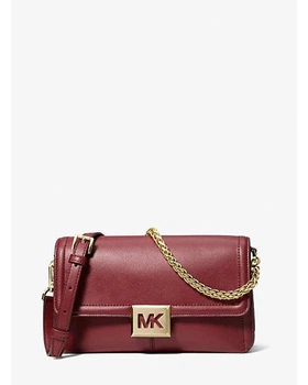 Женская сумка Michael Kors Sonia Medium Leather Shoulder Bag (вишневая)