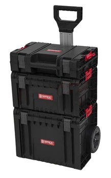 Набір ящиків для інструментів Qbrick System PRO Set 1 440x370x710 мм, модульні, на колесах, пластикові, чорні