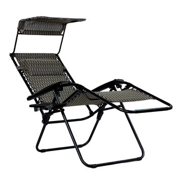 Раскладное кресло шезлонг с козырьком LEOBRO Zero Gravity Plaid 177 x 64 x 110 см, с регулировкой спинки, антигравитационное