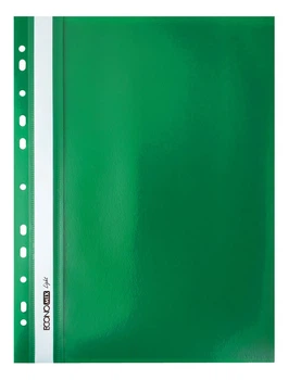 Папка-швидкозшивач Economix Light з перфорацією, глянець А4 зелена (E38504-04)