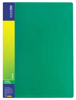 Папка-скоросшиватель Economix Light А4 CLIP A пластик з карманом зеленая (E31207-04)