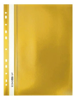 Папка-скоросшиватель Economix Light c перфорацией, глянец А4 желтая (E38504-05)