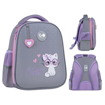 Рюкзак шкільний напівкаркасний GoPack Education Cute Kitty GO26-165S-3