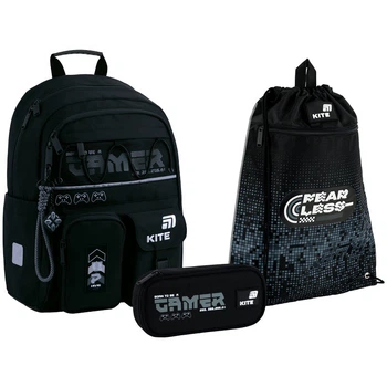 Шкільний набір Kite Education Gamer (рюкзак, пенал, сумка) SET_K26-584M-5