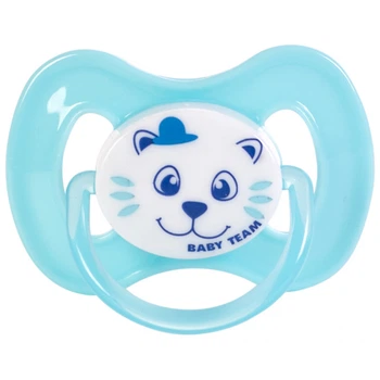 Пустышка Baby Team силиконовая,классическая, 0+ мес (3007_голубой) (343842)