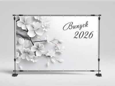Банер " Випуск 2026! Білосніжна сакура " 3000х2000 мм + тубус