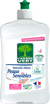 Płyn do mycia naczyń L'Arbre Vert Skóra wrażliwa 500 ml (3450601046995)