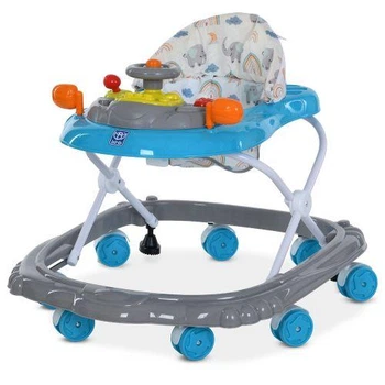 Детские ходунки с музыкальной игровой панелью Bambi M 3451 Серые