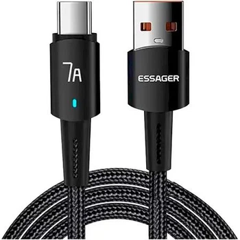 Кабель ESSAGER Sunset USB to USB-C 100W 7A 0.5m Black (EXC7A-CGB01-P)