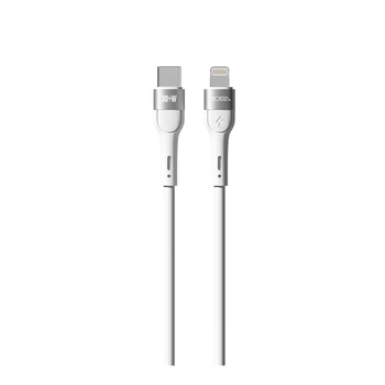 Кабель для заряджання USB Ridea RC-XS51 X-Silicone Type-C to Lightning 30W (10V/3A) 1.2m Білий
