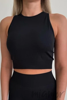 Топ безшовний InSecret Cropped Tank Top Black L/XL Чорний