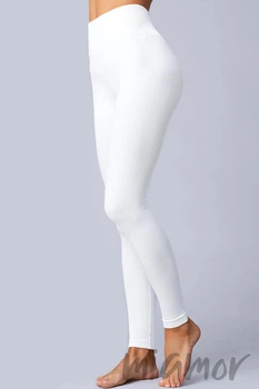 Леггинсы в рубчик с пуш-апом INSECRET Leggings RIBBED Push-Up White S/M Белые