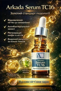 Аркада Arkada TC16 – Коллагеновая сыворотка для ногтей и кутикулы, укрепление и восстановление ногтей, 11 мл