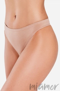 Трусики-стринг бесшовные Giulia String Shine Edge S/M Бежеві