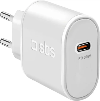 Ładowarka sieciowa SBS 30W PD USB-C White (TETR1CPD30)