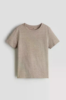 Футболка H&M базова для хлопчика 12-14 зріст 158-164 бежевий меланж