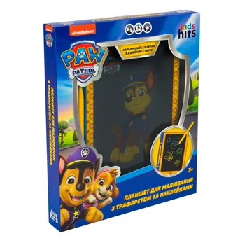 Планшет для рисования Paw Patrol KH73/001L KIDS HITS LCD экран 8,5”, трафарет, наклейки, в коробке (4897126754841)