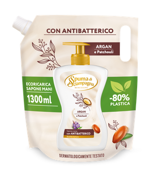 Крем-мило рідке антибактеріальне Арган і Пачулі Spuma di Sciampagna Argan & Patchouli 1300 мл