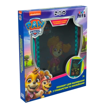 Планшет для рисования Paw Patrol KH73/002LL KIDS HITS LCD экран 8,5”, трафарет, наклейки, в коробке (4897126754834)