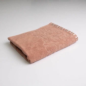 Махровое полотенце с орнаментом GM Textile 50х90см 400г/м2 (Бежевый)
