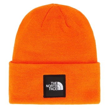 Шапка зимняя унисекс The North Face Big Box Cuffed Beanie Orange NF0A85CW10P