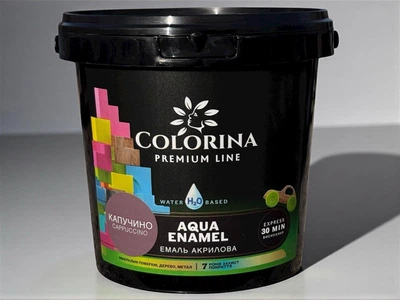 Краска акриловая без запаха Colorina AQUA ENAMEL 0,9 л капучино