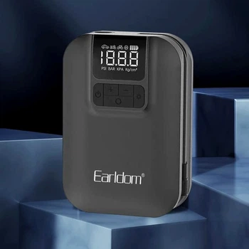 Автомобильный насос Earldom ET-V2 для мотоциклов велосипедов и мячей с максимальным давлением 3 5 бара