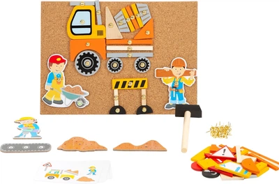 Drewniana przybijanka układanka Small Foot Construction Site z młotkiem 5410692 (4020972115737)