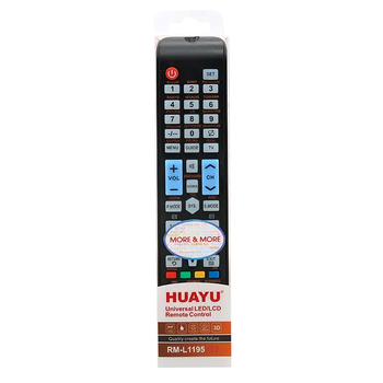 Пульт дистанційного керування HUAYU RM-L1195+12 чорний для телевізора радіус дії 8 м матеріал пластик