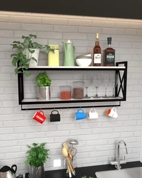 Полка настенная в стиле лофт EcoLoft WallNest DSP-1427-2 Дуб Кортона