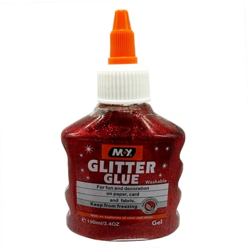 Клей декоративный "Металлик Glitter" DSCN4619(Red) 100 мл